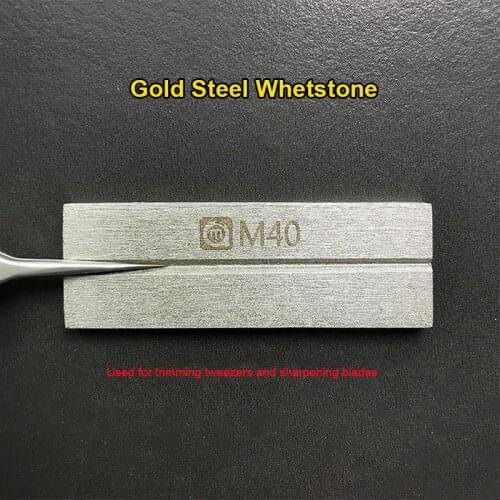 Amaoe M40 Grindstone Repair tool Used For Correction Tweezers/Soldering iron Tip/Grinding Blade Gold Steel Whetstone