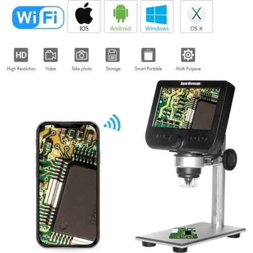 4.3 Inch LCD Wireless Electronic Microscope 1080P Wifi 1000X Digital Video Magnifier Camera for Android IOS Phone Board Repair