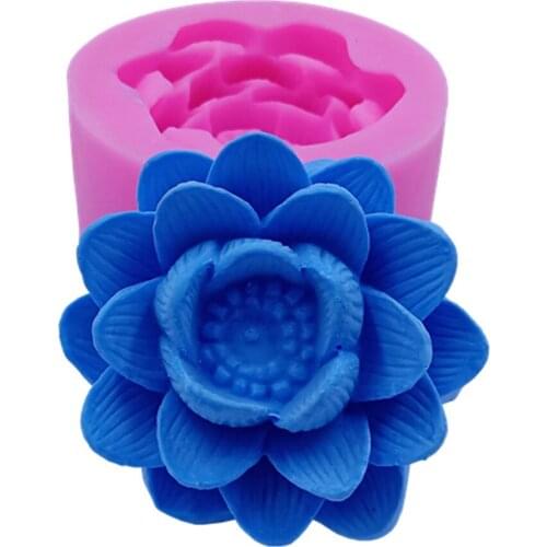Lotus Design Candle Mold 3D Silicone Mold for Art Candle Making