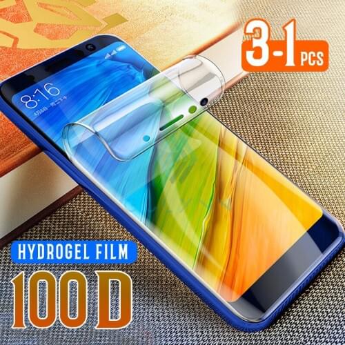 3-1 Pcs Full Cover Curved Hydrogel Film For Xiaomi Redmi Note 6 7 8 9 T Pro K30 K20 Screen Protector Mi A3 Pro Note 10 9 Lite
