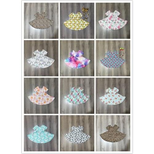 Summer Girls Dress Kids Boutique Milk Silk Twirl Clothes