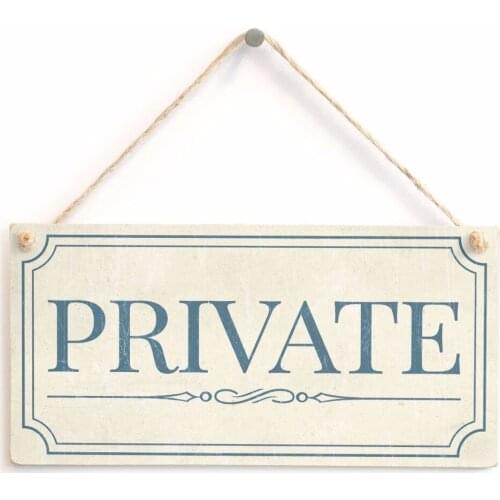 Meijiafei PRIVATE - Home Accessory Sign Sign / Plaque For Home Office Door 10"x5"