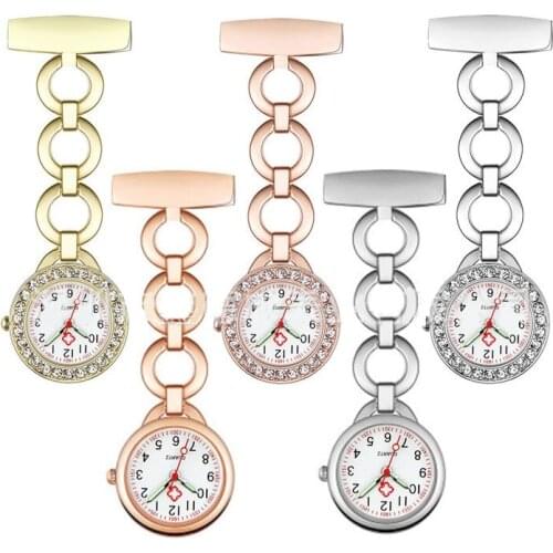 10pcs/lot Fashion Unisex Trend Alloy Metal Crystal Stone Women Mens Nurse Doctor Hospital Workers Officers Quartz Gift Watches