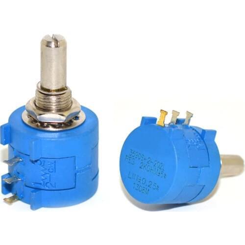 1PCS 3590S Multiturn Potentiometer 500 1K 2K 5K 10K 20K 50K 100K ohm Potentiometer Adjustable Resistor 3590 102 202 502 103