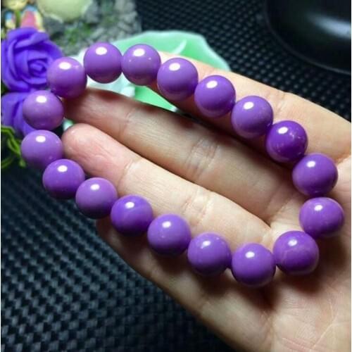 Natural Phosphosiderite Purple Gemstone Bracelet AAA 10-9mm Free Shipping fine jewelry