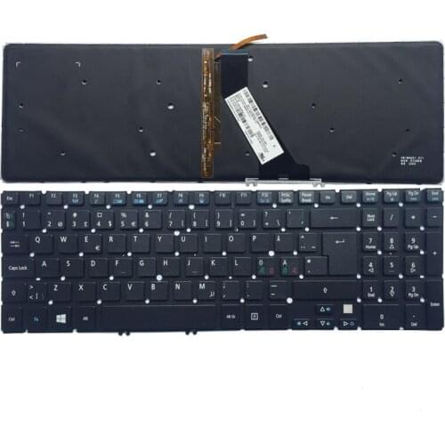 NEW Nordic Laptop keyboard replacement for Acer M5-581 M5-581G M5-581T M5-581TG V5-571 NE keyboard with Backlight
