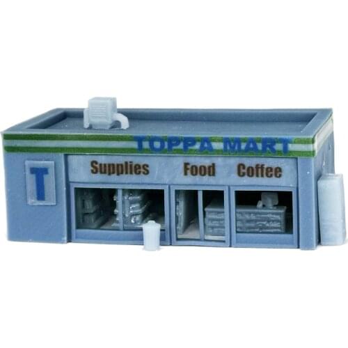 Outland Models Railway Scenery Convenience Store & Accessories 1:160 N Scale