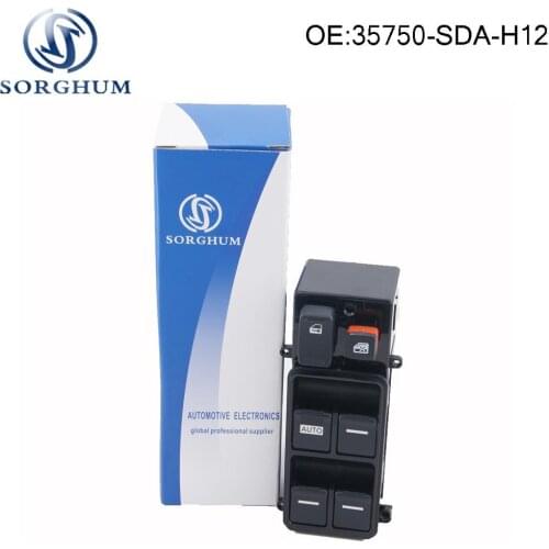 Left Driver Side Electric Master Power Window Switch 35750-SDA-H12 For Honda Accord 2003-2007