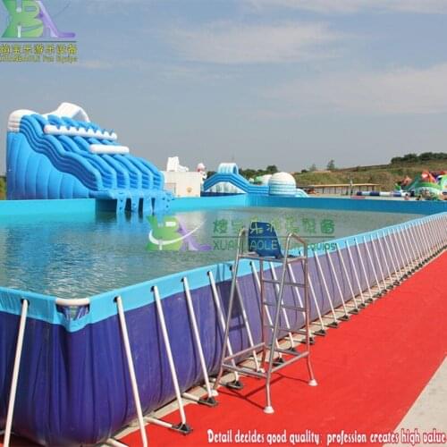 Moveable Steel Frame Adult Swimming Pool Toys With Free Filter Pump