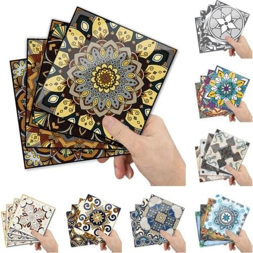 10pcs/Set Kitchen Waterproof Tile Sticker Self Adhesive PVC Bathroom Decoration Wall Decal Wallpaper For Home Decor /Custom size