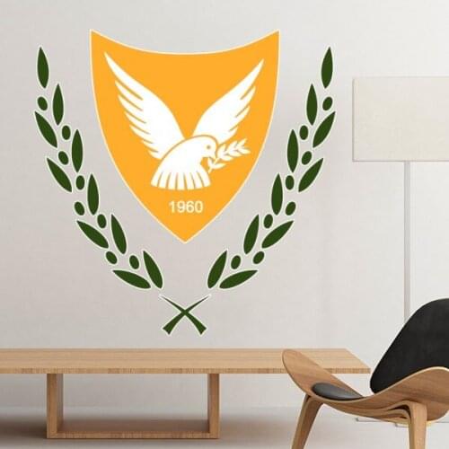 Cyprus National Emblem Country Symbol Mark Pattern Removable Wall Sticker Art Decals Mural DIY Wallpaper for Room Decal