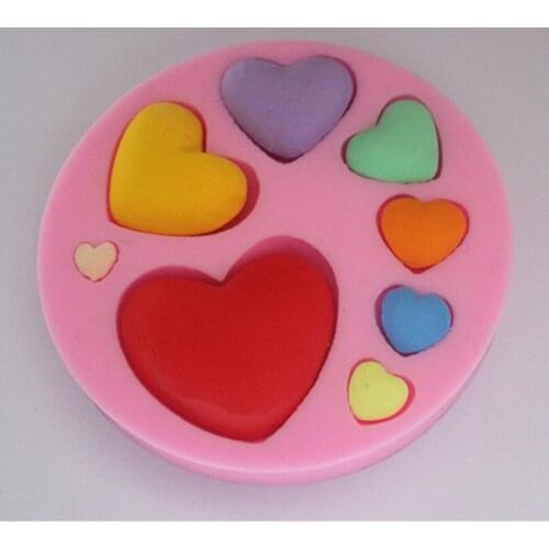 Love shaped 3D silicone cake fondant mold, cake decoration tools, soap, candle moulds FM063