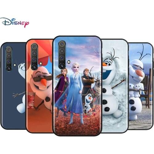 Silicone Black Cover Olaf Snowman Frozen For Realme 2 3 3i 5 5S 5i 6 6i 6S 7 Global X7 Pro 5G Phone Case Shell
