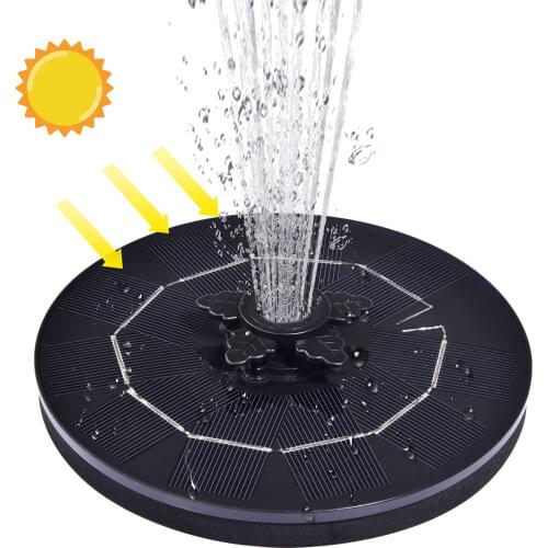 3W 5V Solar Fountain 3-in-1 Nozzle Swimming Pools Fountain Pump Solar Decorative Fountain For Bird Baths Fish Gardens #WO