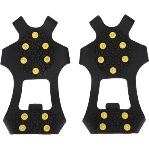 Outdoor Sports 10 Stud Universal Ice Snow Shoe Spikes Winter fishing Climbing Safety Non-Slip Crampons