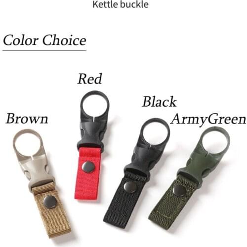 Outdoor Tactical 25mm Nylon Backpack Detachable Buckle Water Bottle Webbing Belt Hanging Belt Plastic-steel Pin-and-socket Bottl