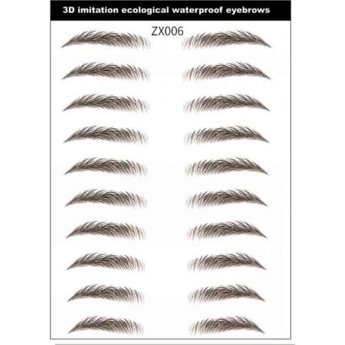 Eyebrow Tattoo Sticker Long Lasting Eyebrow Semi-Permanent Aterproof Cosmetics Long Lasting Makeup False Eyebrows Stickers