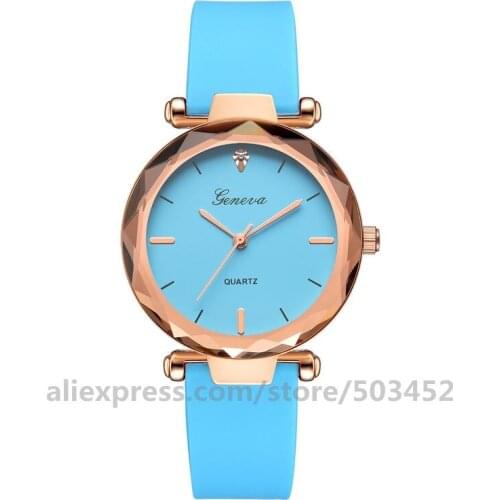 100pcs/lot Geneva 639 Watches Factory Price Watch Strap PU Leather Belt Stud Scale Montre Homme New Quartz Watches For Women