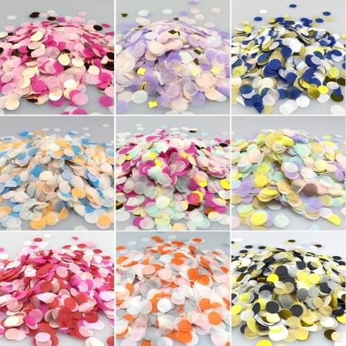 10g Multicolor Round Tissue Confetti Dots Balloon Filling Baby Shower Birthday Party Decoration Wedding Girl Toss Confetti Paper