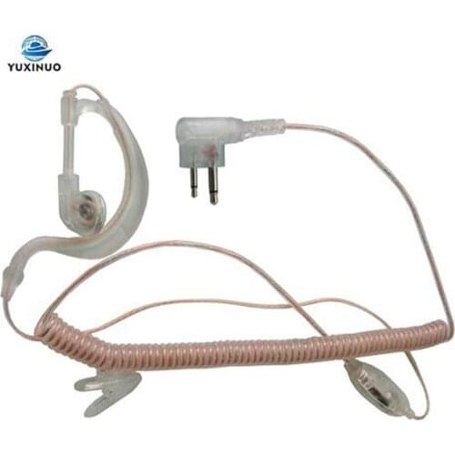 2-Pin Flexible Transparent Wire Earpiece Headset PTT Mic for Motorola CB Radio CP88 CP040 CP100 XV1100 XV2100 AXV5100 XU1100