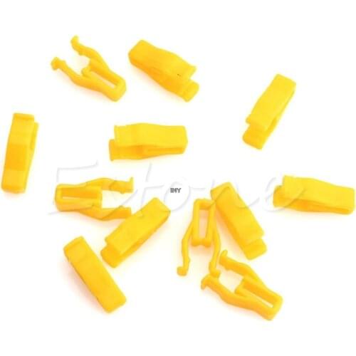 20Pcs Auto Car Yellow Plastic Rivet 8mm Hole Hood Prop Rod Support Clip Fastener W91F