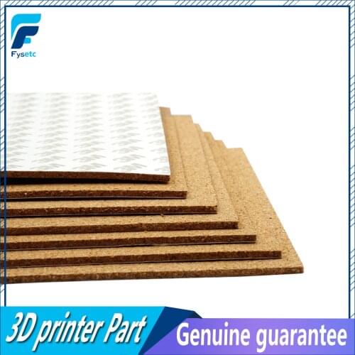 5pcs New 300x300X3mm Adhesive Cork Sheets For Prusa i3 MK2a Heated bed Hot Plate With Tape Thermal Cork Plate 3D Print