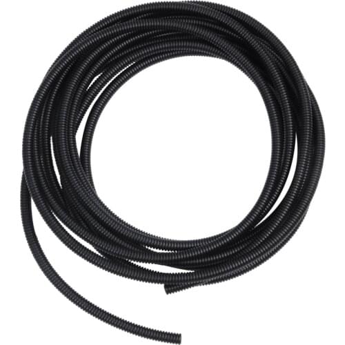 8mm Flexible PVC Corrugated Gas Tubing Pond Conduit Tube 7M Black
