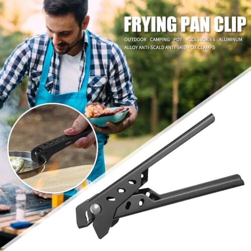 Outdoor Camping Anti-Scald Pot Pan Bowl Gripper Hiking Cooking Picnic Barbecue Cookware Anti-hot Handle Holder Clip Clamp