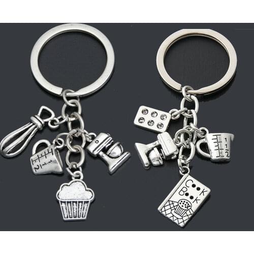 Culinary Cooking Chef Cook Book Bake Keychain Charm Gifts Baker Icecream Pendant Keyring Key Chain Key Ring Jewelry