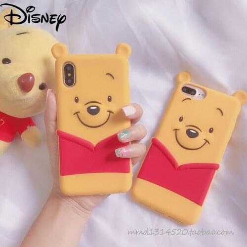 Disney Cute Pooh Original Phone Case for iPhone 6S/7/8P/X/XR/XS/XSMAX/11/12Pro/12min Phone Couple Case Cover for iPhone 6P 6sp