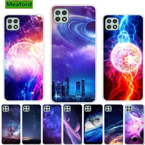 Starry Sky Pattern For Samsung A22 Case Shockproof Soft Silicone TPU Back Cover For Samsung Galaxy A22 SmartPhones Case