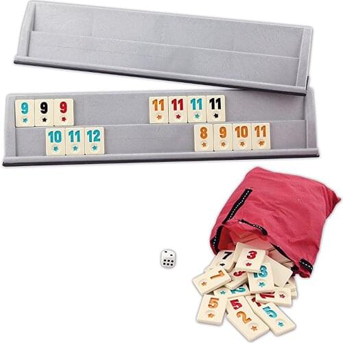 Joker Team Board Rummy Game Dice Stone Plastic Special Stone Setting Bag Rumikube Game Gift Mother Gift Father Mothers Day gift