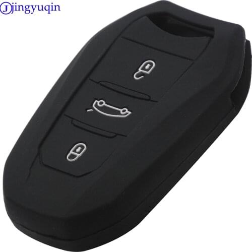 Jingyuqin New Remote Car Key Fob Silicone Case Cover Protector For CITROEN DS3 DS4 DS5 C1 C2 C3 C4 C5 3 BUTTON