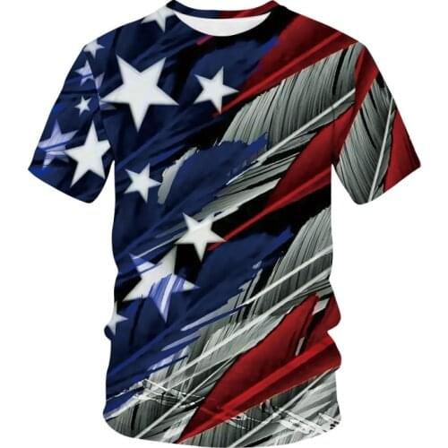 2021 New Oversized Mens 3d Printed T-shirt American British Croatian Flag American Pattern Street Wear O-neck Top T-shirt