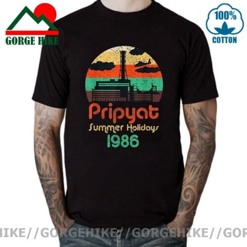 GorgeHike Men 3.6 Roentgen Not Great Not Terrible Chernobyl T Shirt Nuclear Power Station Quote 1986 Cotton Clothes Vintage Tees