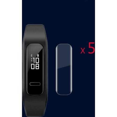 5pcs Soft TPU Clear Protective Film For Huawei Band 3E Running Smart Wristband Watch Bracelet Full Screen Protector Cover