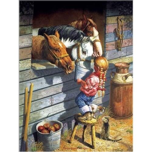 Working Girl - Counted Cross Stitch Kits - DIY Handmade Needlework for Embroidery 14 ct Cross Stitch Sets DMC Color