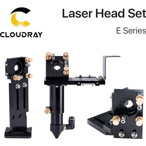 Cloudray New CO2 E Series Laser Head Set with Lens D20mm FL50.8 & 63.5 & 101.6 Mirror 25mm for Laser Engraving Cutting Machine