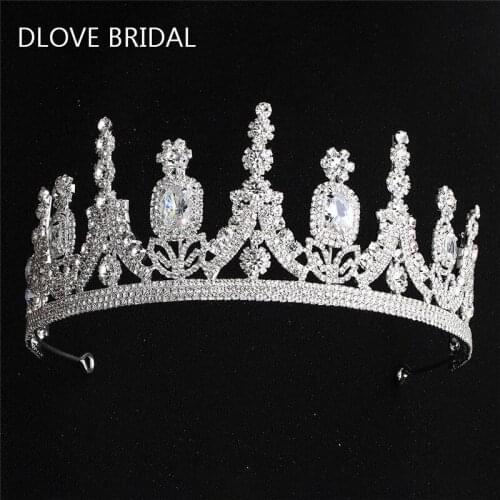 New Arrival Luxury Bridal Crown Crystal Tiara Hair Jewelry Accessory for Wedding Party