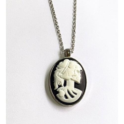 Strands Nky Large Skeleton Caneo18inch NECKLACE GOTHIC Emo Punk Skull Dark Vintage Steampunk Lolita Necklace