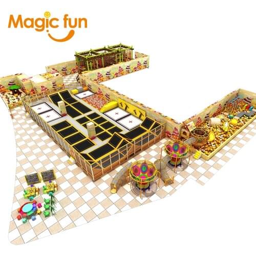 MAGIC FUN Customized design amusement indoor trampoline park and CE approval