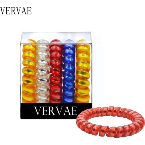 5 Pcs/set Elastic Hair Bands for Women Hair Accessories Girl Spiral Coil Hair Ties Fashion Headwear Ponytail Holders 2021