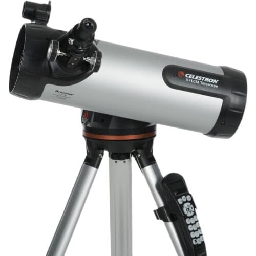 Celestron Professional AstroMaster 114LCM Computerized Newtonian Reflector Astronomic Telescope with 25MM 9MM Eyepieces Tripod