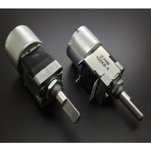 [VK] motor potentiometer double B100K*2 B100KX2 B100K 100KB-4 handle 25MM amplifier motor drive switch 8pin