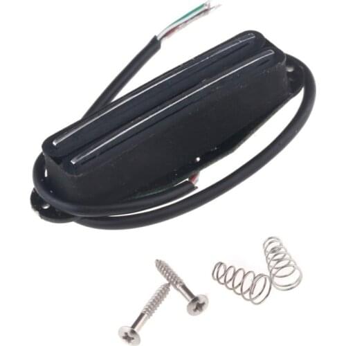 Musiclily Hot Rail Blaster Single Coil Size Humbucker Pickups, Black Body with Chrome Rails