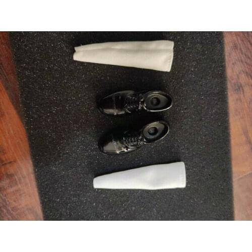 1/6 Scale Soldier Agent Black Leather Shoes Model for 12" Action Figure Doll