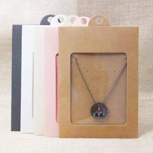 10sets mutli color necklacke pendant package& display hanger window box with card candy/gift box packing window hanger box