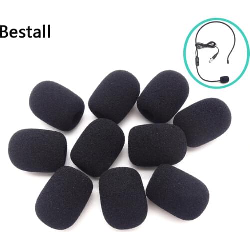 Bestall 10 pcs /lot Foam Microphone Windscreen mic sponge cover 10mm inner diameter & 30mm inner length