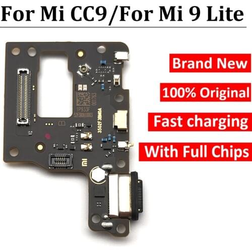 USB Charging Port Mic Microphone Dock Connector Board Flex Cable Repair Parts For Xiaomi Mi 9 Lite Mi9 Lite / Mi CC9 CC 9