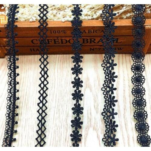 30 Yards Polyester Flower Lace Trim Wedding Embroidered Dress Headwear Diy Handmade Patchwork Ribbon Sewing Supplies Crafts